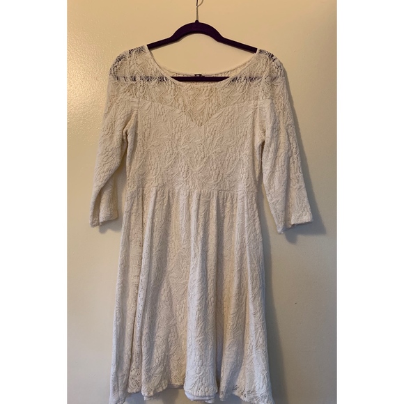 Free People Cream Laced Dress Size XS/TP - Picture 1 of 2